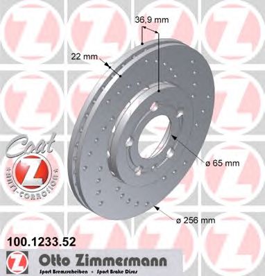 ZIMMERMANN 100123352 -  Тормозной диск