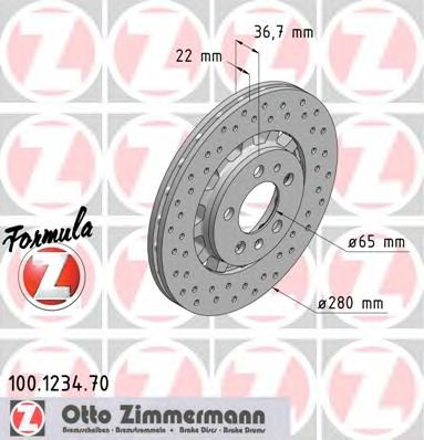 ZIMMERMANN 100123470 -  Тормозной диск