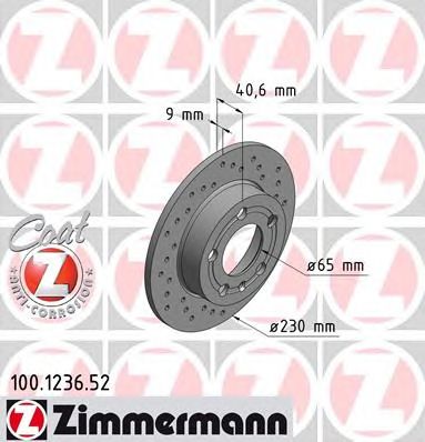 ZIMMERMANN 100123652 -  Тормозной диск