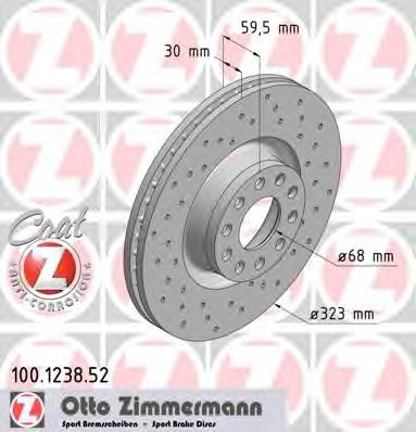 ZIMMERMANN 100123852 -  Тормозной диск