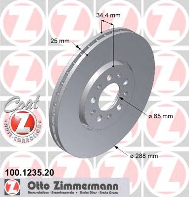 ZIMMERMANN 100124720 -  Тормозной диск