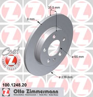 ZIMMERMANN 100124820 -  Тормозной диск