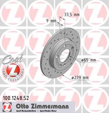 ZIMMERMANN 100124852 -  Тормозной диск