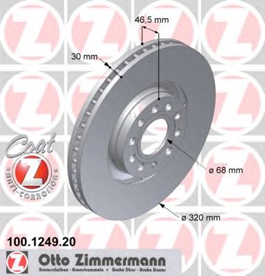 ZIMMERMANN 100124920 -  Тормозной диск
