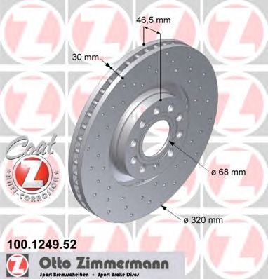 ZIMMERMANN 100124952 -  Тормозной диск