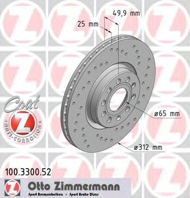 ZIMMERMANN 100330052 -  Тормозной диск