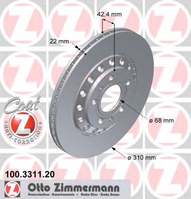 ZIMMERMANN 100331120 -  Тормозной диск