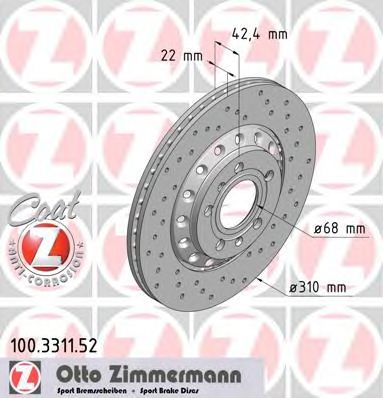 ZIMMERMANN 100331152 -  Тормозной диск