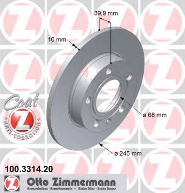 ZIMMERMANN 100331420 -  Тормозной диск