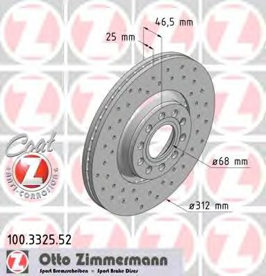 ZIMMERMANN 100332552 -  Тормозной диск
