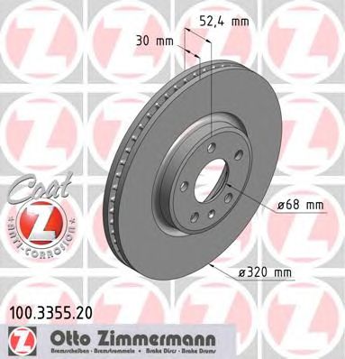 ZIMMERMANN 100335520 -  Тормозной диск