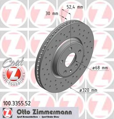 ZIMMERMANN 100335552 -  Тормозной диск