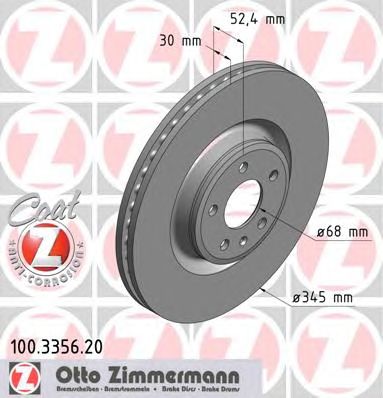 ZIMMERMANN 100335620 -  Тормозной диск