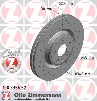ZIMMERMANN 100335652 -  Тормозной диск