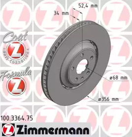 ZIMMERMANN 100336475 -  Тормозной диск