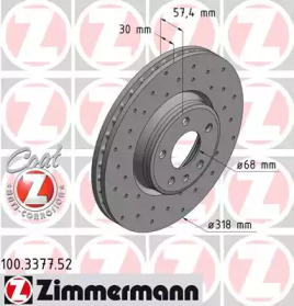 ZIMMERMANN 100337752 -  Тормозной диск