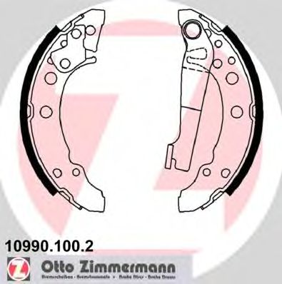 ZIMMERMANN 109901002 -  Колодки тормозные барабанные, комплект