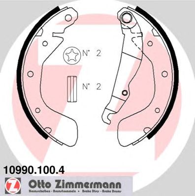 ZIMMERMANN 109901004 -  Колодки тормозные барабанные, комплект
