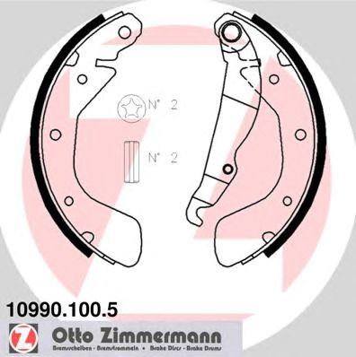 ZIMMERMANN 109901005 -  Колодки тормозные барабанные, комплект