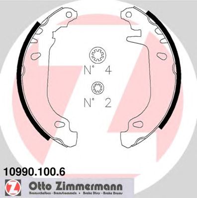 ZIMMERMANN 109901006 -  Колодки тормозные барабанные, комплект