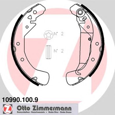 ZIMMERMANN 109901009 -  Колодки тормозные барабанные, комплект