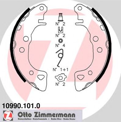 ZIMMERMANN 109901010 -  Комплект тормозных колодок