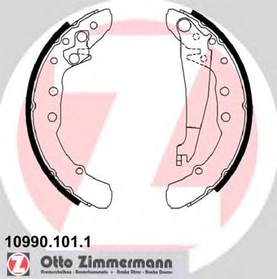 ZIMMERMANN 109901011 -  Колодки тормозные барабанные, комплект