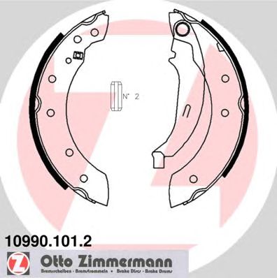 ZIMMERMANN 109901012 -  Колодки тормозные барабанные, комплект