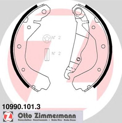 ZIMMERMANN 109901013 -  Колодки тормозные барабанные, комплект