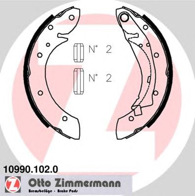ZIMMERMANN 109901020 -  Колодки тормозные барабанные, комплект