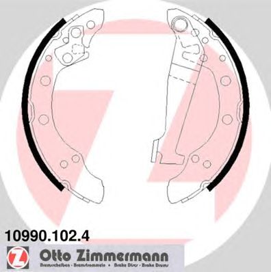 ZIMMERMANN 109901024 -  Колодки тормозные барабанные, комплект