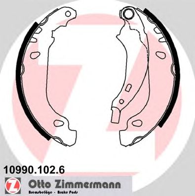 ZIMMERMANN 109901026 -  Колодки тормозные барабанные, комплект
