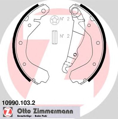ZIMMERMANN 109901032 -  Колодки тормозные барабанные, комплект