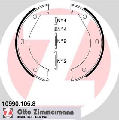 ZIMMERMANN 109901058 -  Комплект тормозных колодок, стояночная тормозная система