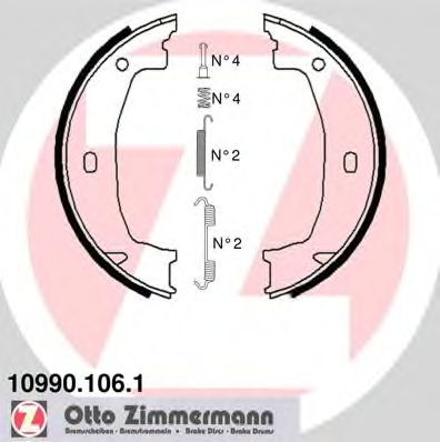 ZIMMERMANN 109901061 -  Комплект тормозных колодок, стояночная тормозная система