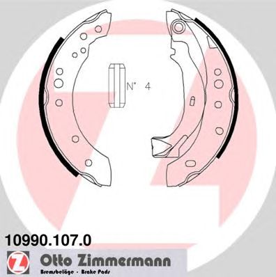 ZIMMERMANN 109901070 -  Колодки тормозные барабанные, комплект