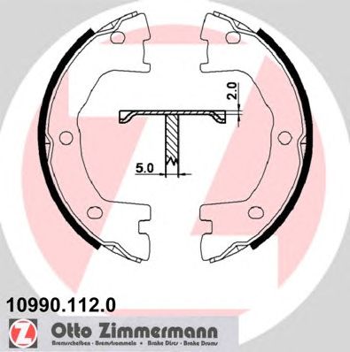 ZIMMERMANN 109901120 -  Комплект тормозных колодок, стояночная тормозная система