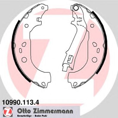 ZIMMERMANN 109901134 -  Колодки тормозные барабанные, комплект