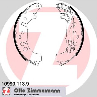 ZIMMERMANN 109901139 -  Колодки тормозные барабанные, комплект