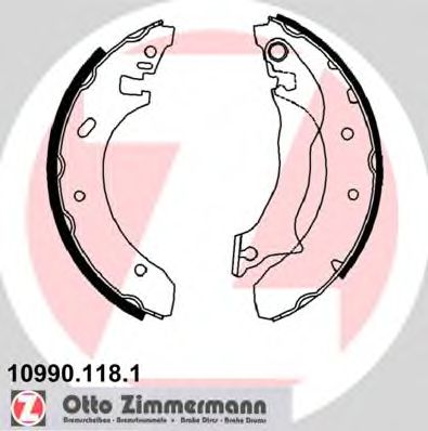 ZIMMERMANN 109901181 -  Колодки тормозные барабанные, комплект