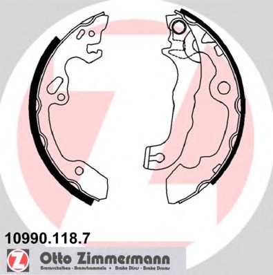ZIMMERMANN 109901187 -  Колодки тормозные барабанные, комплект