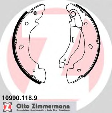 ZIMMERMANN 109901189 -  Колодки тормозные барабанные, комплект