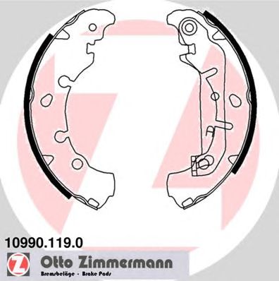 ZIMMERMANN 109901190 -  Колодки тормозные барабанные, комплект