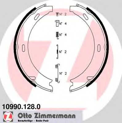 ZIMMERMANN 109901280 -  Комплект тормозных колодок, стояночная тормозная система