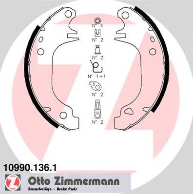 ZIMMERMANN 109901361 -  Комплект тормозных колодок