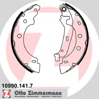 ZIMMERMANN 109901417 -  Колодки тормозные барабанные, комплект