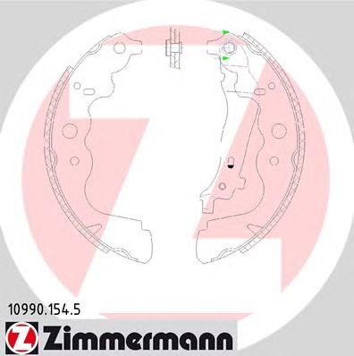 ZIMMERMANN 109901545 -  Колодки тормозные барабанные, комплект