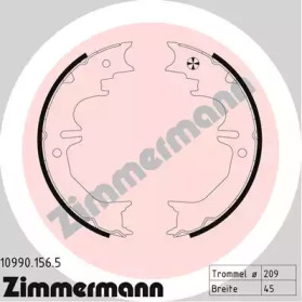 ZIMMERMANN 109901565 -  Комплект тормозных колодок, стояночная тормозная система
