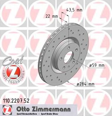 ZIMMERMANN 110220752 -  Тормозной диск