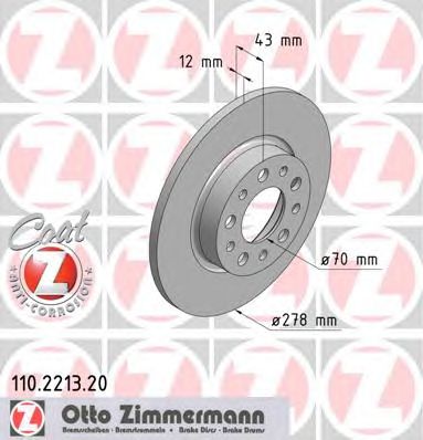 ZIMMERMANN 110221320 -  Тормозной диск